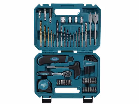 Makita E-15095 – 60-delars borr-, bits- och verktygssats i väska