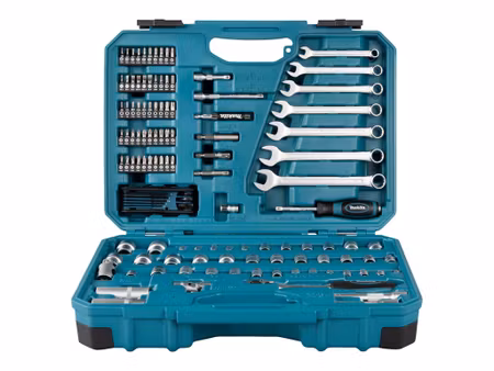 Makita E-06616 – 120-delars hylsnyckel - bits- och verktygssats