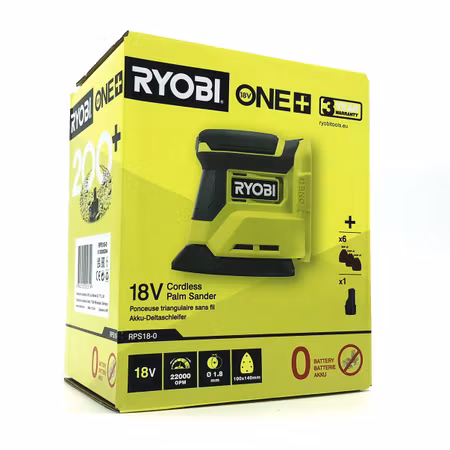 Ryobi RPS18-0 ONE+ – batteridriven detaljslipmaskin 18 V - 100 x 140 mm