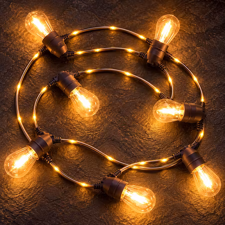 LY Sweden Premium LED Ljusslinga utomhus 10m – 20 st E27-lampor med LED-belysning i kabeln