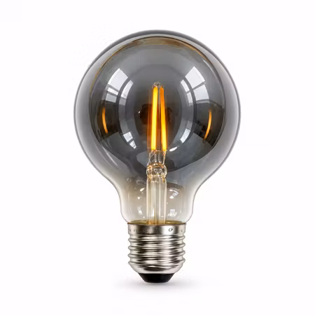 LY Sweden G80 LED-lampa 1W E27 2200K – Rökfärgat glas