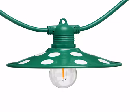 LY Sweden Retro Line – Komplett Premium Ljusslinga Utomhus med Lampskärmar – 10m / 20 E27