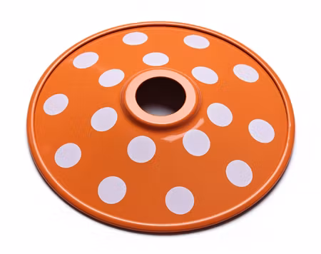 Orange Lampskärm i aluminium för retro ljusslinga