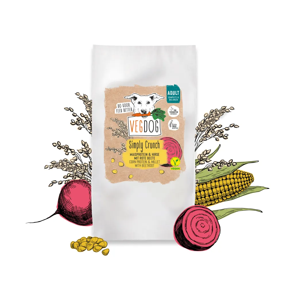 Skadad förpackning! Vegdog Simply Crunch 10kg - Vecanis