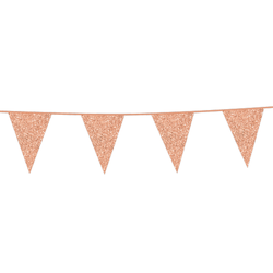 Flaggirlang Glitter Rose Gold 16 x 20 cm