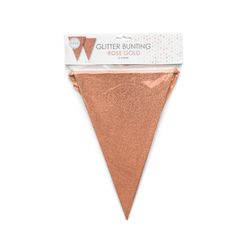 Flaggirlang Glitter Rose Gold 16 x 20 cm