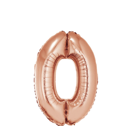 Folieballong Nr 0 Rose Gold 86 Cm