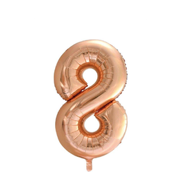 Folieballong Nr 8 Rose Gold 86 Cm