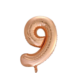 Folieballong Nr 9 Rose Gold 86 Cm