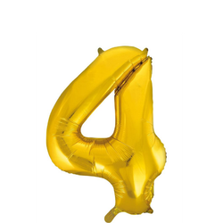 Folieballong Nr 4 Gold 86 Cm