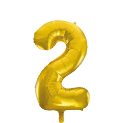 Folieballong Nr 2 Gold 86 Cm