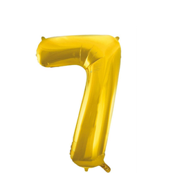 Folieballong Nr 7 Gold 86 Cm