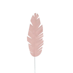 Pappersfjäder ROSA 15 cm 6-pack