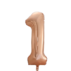 Folieballong Nr 1 Rose Gold 86 Cm
