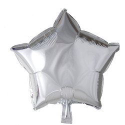 Folieballong stjärna Silver 46 cm