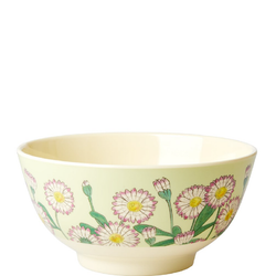 RICE Skål Medium Flowers, Off-White