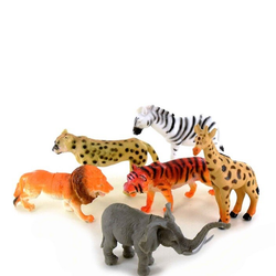 Wild Safari Animals Set 6-pack 10cm