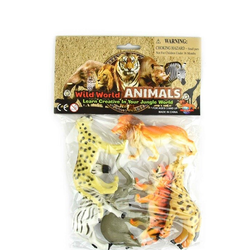 Wild Safari Animals Set 6-pack 10cm