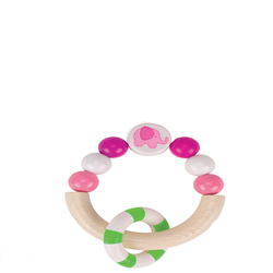 Heimess Half-Circle Elephant Rattle Pink