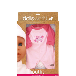 Dolls World Dockkläder till Dockor på 41 cm Rosa Love