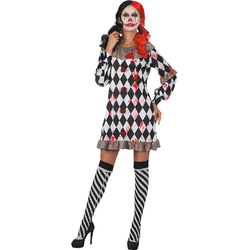 Dräkt Läskig Clown Tjej