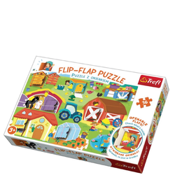 Flip-Flap Pussel med flikar Farm 36 bitar