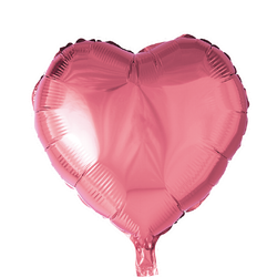 Folieballong hjärta Rosa 45 cm