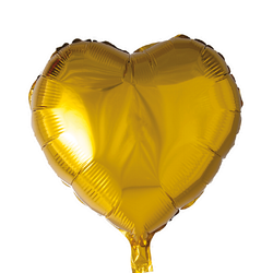 Folieballong hjärta Guld 46 cm