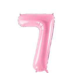 Folieballong Nr 7 Rosa 86 Cm
