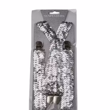 Hängslen med Paljetter Silver