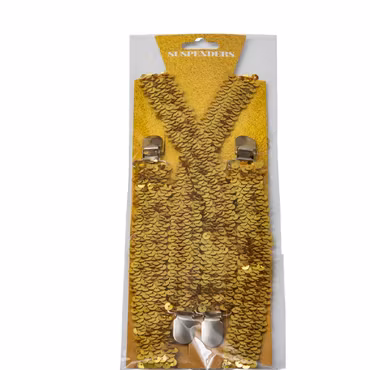 Hängslen med Paljetter Guld