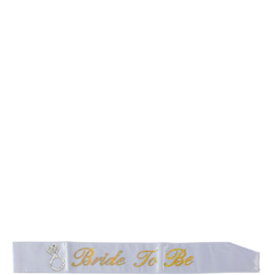 Ordensband Bride to Be Vit/Guld