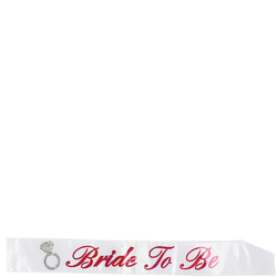 Ordensband Bride to Be Vit/Rosa