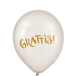 Latexballonger Pärlemor Grattis 6pcs