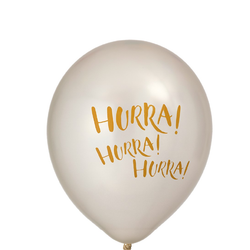 Latexballonger Pärlemor Hurra! 6pcs