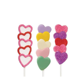 Wilton Stacked Hearts Silikonform – Hjärtmotiv för bakverk på pinne (4 st)