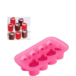 Wilton Snapsglasform – Silikonform med hjärta för is, godis & dessert (8 st)