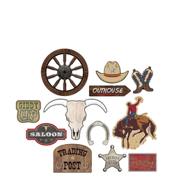 Western Cutout Decorations 12st
