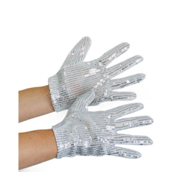 Silver Handskar Paljett