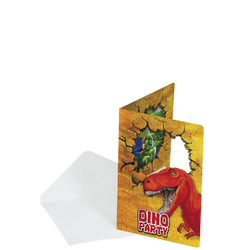 Dino inbjudningar 6 st