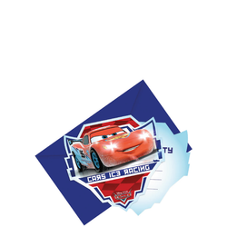 Inbjudningskort 6 pack Cars Ice