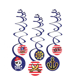 Swirls Dekorationer Pirates Map