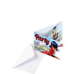 Inbjudningskort Miraculous Ladybug