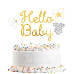 Tårtdekoration Hello Baby