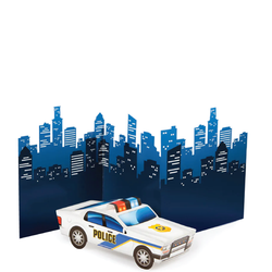 Police Party Bordsdekoration 3D