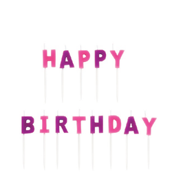 Wilton Happy Birthday Tårtljus Rosa och Lila