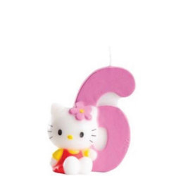 Hello Kitty Tårtljus Sifferljus 6