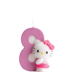 Hello Kitty Tårtljus Sifferljus 8