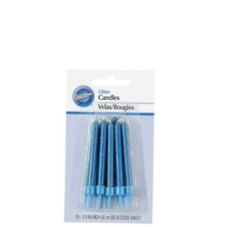 Wilton Glitterljus Blå 10 st