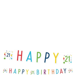 21 Årsdag Konfetti Girlang